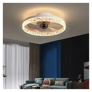 JDONG Deckenventilator mit Beleuchtung und Fernbedienung 36W LED Leise Deckenleuchte Ventilator Mit Dimmbar Timer Einstellbare Windgeschwindigkeit