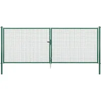 GAH Alberts Alberts Wellengitter-Doppeltor Breite 4004 mm, grün Höhe 1500 mm