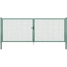 GAH Alberts Alberts Wellengitter-Doppeltor Breite 4004 mm, grün Höhe 1500 mm