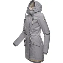 Ragwear Wintermantel "Elsie Melange", Damen, Gr. XXXL(46), grau, Obermaterial: 100% Polyester. Innenfutter: 100% Polyester. Wattierung: 100% Polyester, figurumspielend ca.