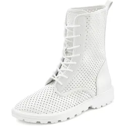 Schnürstiefelette, zum Schnüren mit modischen Cut-Outs, Stiefel, Boots, High-Sneaker, Gr. 42, weiß, , 76582656-42