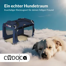 CADOCA Hundebox XXL 90 x 60 x 66 cm Navy Blau
