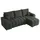 MKS ECKSOFA KIRASSO L Dunkelgrau Stukture