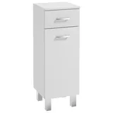 DEFTRANS .Deftrans Domodomo Stand-Badschrank schmal - 85 x 30 x 30 cm weißer badezimmerschrank mit top, lackierter badezimmerschrank mit schublade