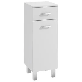 DEFTRANS .Deftrans Domodomo Stand-Badschrank schmal - 85 x 30 x 30 cm weißer badezimmerschrank mit top, lackierter badezimmerschrank mit schublade
