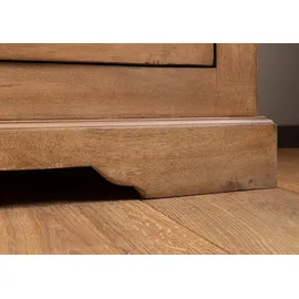 MASSIVMOEBEL24.DE Vitrine Mango 97x45x190 beige geölt TOULOUSE #01