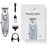 Brooklyn Blade® · Brooklyn Soap Company · Profi Barttrimmer für Zuhause · Trimmer aus Edelstahl mit 5 Aufsätzen für alle Bartlängen