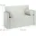 Relaxdays Sitzbank mit Lehne Gepolstert Grau/Creme 75 x 115 x 47 cm