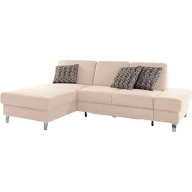 sit&more Ecksofa »Clio L-Form« wahlweise mit Bettfunktion oder Vorziehsitz und Bettkasten, Federkern