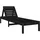 vidaXL Sonnenliegen 2 Stk. Schwarz 199,5x60x74 cm