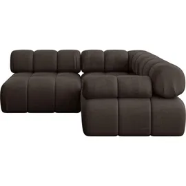 altdecor Ecksofa modulares Sofa Mende-L1 - 190x190x70 cm Braun Velours