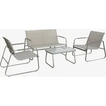 sweeek Gartenlounge-Set 4-tlg. Khaki