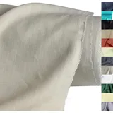 TOLKO 50cm Leinenstoff Meterware Natur Leinentuch für Kleider Hose Rock Bluse Hemd Vorhänge Gardinen Kissen Bettwäsche | 140cm breit | Stoffe zum Nähen Meterware Leinen Stoff kaufen (Natur)