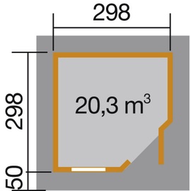 Weka Fides 1 3,00 x 3,00 m anthrazit