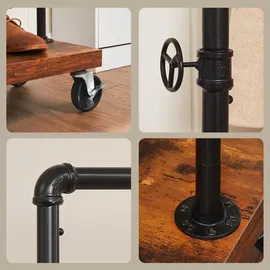 MID.YOU Kleiderwagen 104,5x40x162 cm braun schwarz