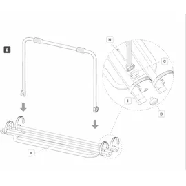 Bluecraft Deichsel Fahrradträger für 2 Fahrräder