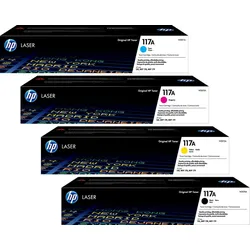 HP 117A Original HP Toner 4er Pack alle Farben / W2070A, W2071A, W2072A, W2073A / LaserJet Tonerkartusche