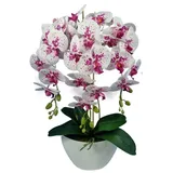 Kunstblume 3pgof Orchidee, damich, Höhe 60 cm, Künstliche Orchidee Höhe ca. 60cm weiß