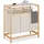 Relaxdays Wäschesammler Bambus, Natur Creme Klappbar 84,5 x 78,5 x 40 cm