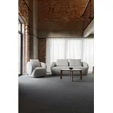 flexlux 2,5-Sitzer Torino, rund, Couch, Loveseat, Modernes, organisches Sofa-Design, Kaltschaum, Wellenunterfederung grau