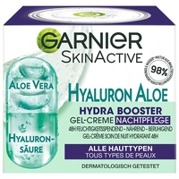 Garnier Hyaluron Aloe Hydra Booster Gel-Creme Nachtpflege, feuchtigkeitsspendend und erfrischend, 50 ml