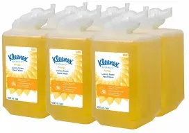 Kleenex® BotanicsTM Luxusschaum Handwäsche, 1 Liter, Wohlriechender Seifenschaum für ideale Händehygiene, 1 Karton = 6 Kartuschen, Energy