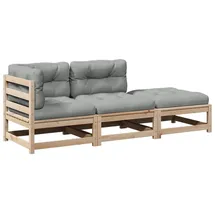 vidaXL Garten-Lounge-Set 3-tlg. braun