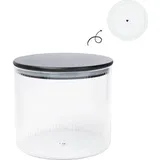 Bastion Collections Vorratsdose Ribbed mit Streifen aus Glas H. 11cm