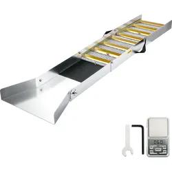 VEVOR Faltbare Schleusenbox aus Aluminiumlegierung, Kompakte 127 cm Schleusenboxen für Gold, Leichte Goldschleusenausrüstung, Tragbare Schleusenboxen mit Bergmannsmoos, Fluss, Bach usw.
