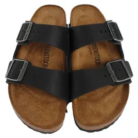 Birkenstock Arizona Nubukleder geölt schmal schwarz 40