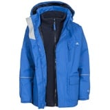 Trespass Prime II, Electric Blue, 3/4, Wasserdichte 3-in-1 Jacke mit Kapuze, herausnehmbare Innenjacke aus Fleece für Kinder / Unisex / Mädchen und Jungen, 3-4 Jahre, Blau