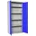 Proregal Stahlschrank Metall 80x180x40 cm Blau/Grau 4 Fachböden