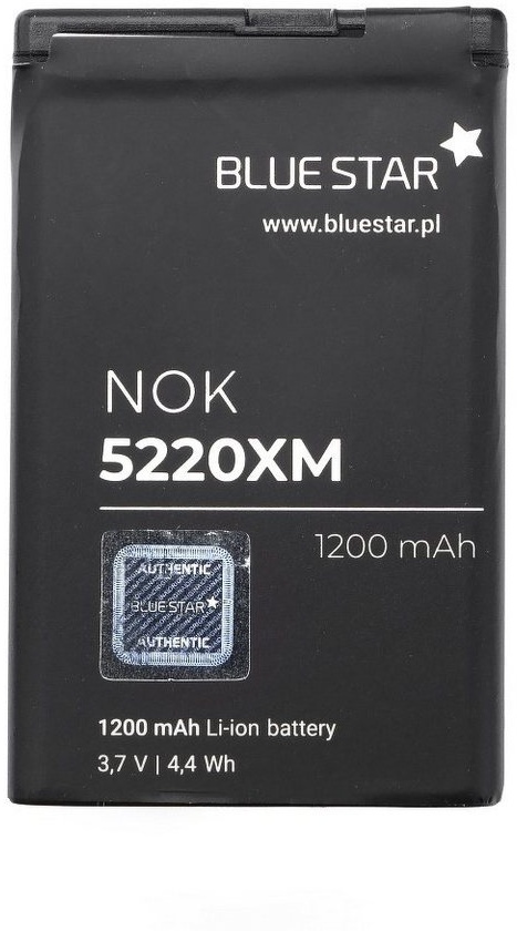 BlueStar Akku Ersatz kompatibel mit Nokia 5220 XM / 5630 XM 1200 mAh Austausch Batterie Accu BL-5CT Smartphone-Akku