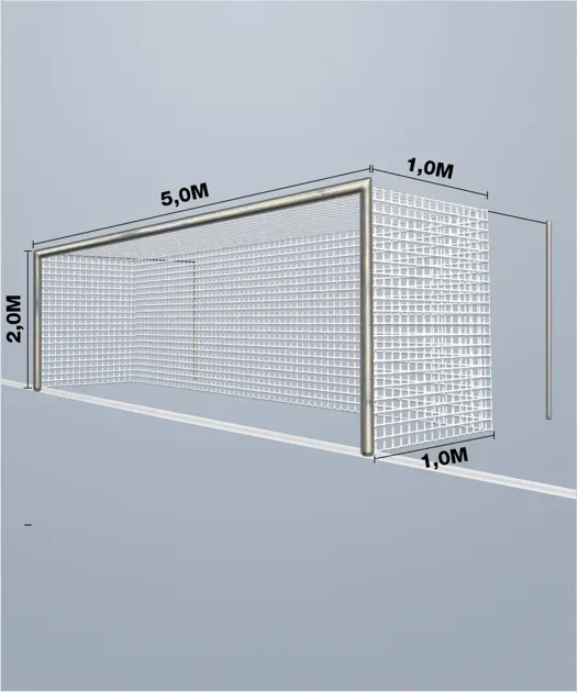 Cawila Tornetz 5,15x2,05m | Tiefe 1,0x1,0m | Maschenweite 12cm | Stärke 4mm | weiß