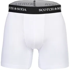 Scotch & Soda Boxershorts Solid Cotton Stretch Blau / Weiß XL 6er Pack
