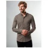 Trigema Poloshirt » Business-Hemd aus DELUXE-Single-Jersey«, (1 tlg.), Gr. M, taupe, , 71764152-M