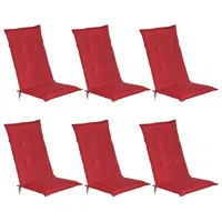 Beautissu Hochlehner Auflage Loft HL 120x50x6cm Rot