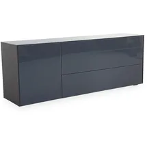 Mäusbacher Imola Lowboard 169x63x42 cm Anthrazit matt lack/Glas Holzwerkstoff