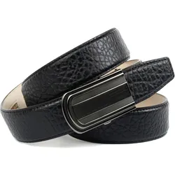 Ledergürtel ANTHONI CROWN, Damen, Gr. 95, schwarz, Leder, unifarben, geprägt, klassisch,elegant, Gürtel, in Walross-Optik