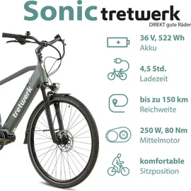 Tretwerk Sonic 28 Zoll RH 50 cm Unisex grün