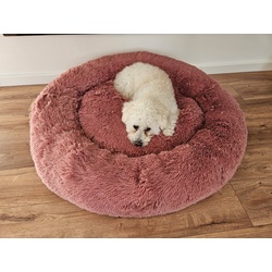 Pamek Hundekorb küscheliges Tierbett Hunde-Himmel Plüsch für Hunde und Katzen, Einfache Reinigung in der Waschmaschiene. rosa|rot 120 cm