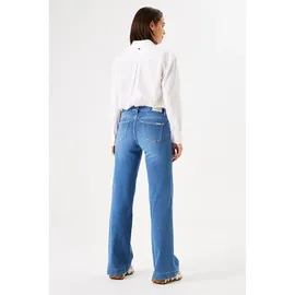 GARCIA Celia 249 Jeans in Mittelblau mit Wide Leg-W29 / L30