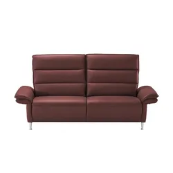 Einzelsofa Leder Marlen ¦ rot ¦ Maße (cm): B: 208 H: 107 T: 97