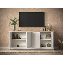 Home Affaire »Country Breite 211 cm, Kommode mit 4 Türen, Anrichte im«, Landhausstil, viel Stauraum, mit Metallgriffe, MDF Rahmen