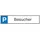 SafetyMarking® Parkplatzschild P Besucher 52 x 11 cm Aluminium
