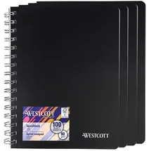 Westcott Notizbuch A5 kariert Schwarz