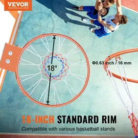 Vevor Basketballkorb 18 Zoll Orange