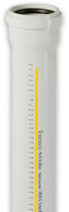 Schallgedämmtes Abwasserrohr mit einseitiger Muffe (Ausführung: DN 135 L=2000 mm)