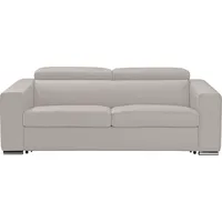 Egoitaliano Schlafsofa »Cabiria, Design und super Sitz- und Liegekomfort«, Sofa inkl. Schlaffunktion, Kopfteile verstellbar, mit Metallfüßen grau