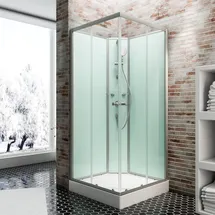 Schulte Korfu II Komplettdusche 89 x 89 cm silber-grün EP19360601502